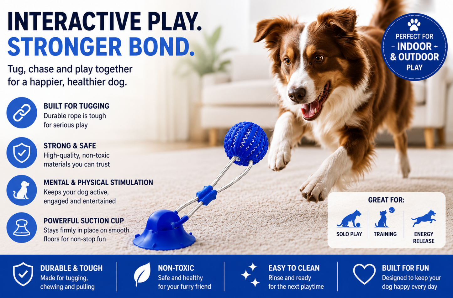 Interactive Suction Cup Dog Toy